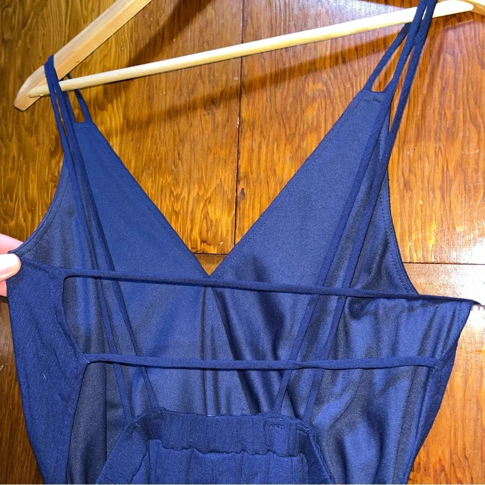 Lulus sz XS Lost in Paradise Navy Blue Maxi Dress - Picture 7 of 10